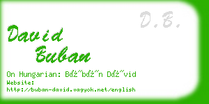 david buban business card